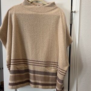 Faherty Tan and Brown Poncho